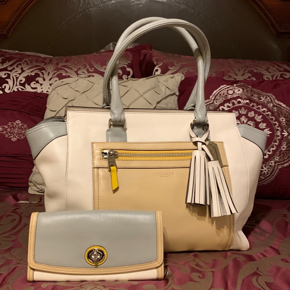 Coach Legacy Colorblock Leather Bag & wallet